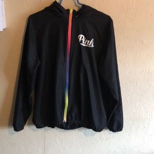 A pink windbreaker